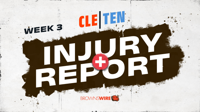 Browns vs. Titans Injury Report — Week 3