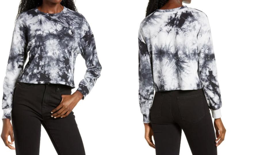 All In Favor Tie Dye Appliqué Crop Pullover - Nordstrom. $14 (originally $35)