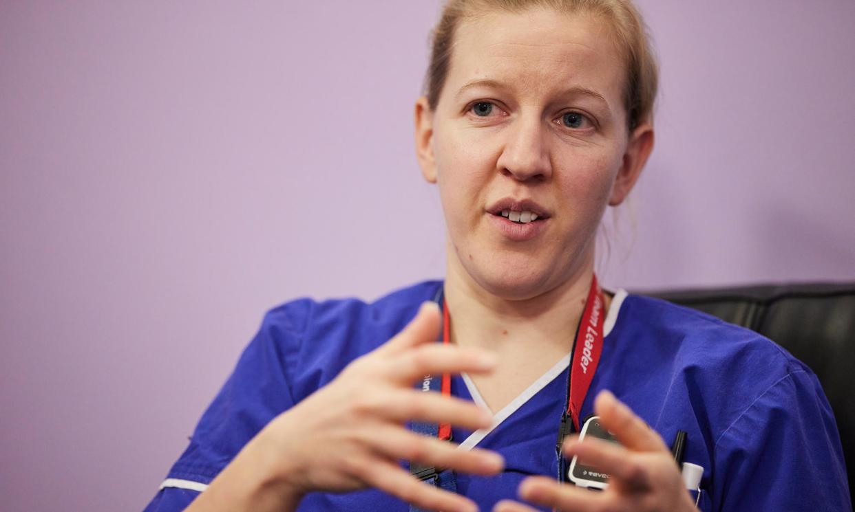 <span>Queen’s Medical Centre A&E deputy charge nurse Hanna Freer. </span><span>Photograph: Christopher Thomond/The Guardian</span>