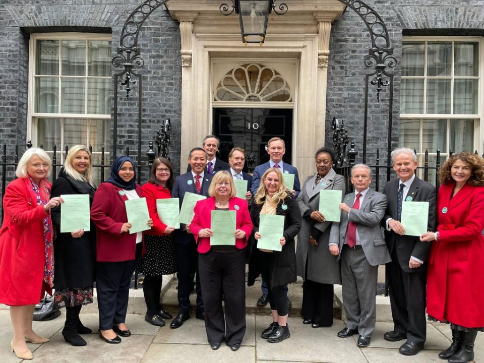 A cross-party group of MPs and campaigners delivered a letter to the Prime Minister (Handout)