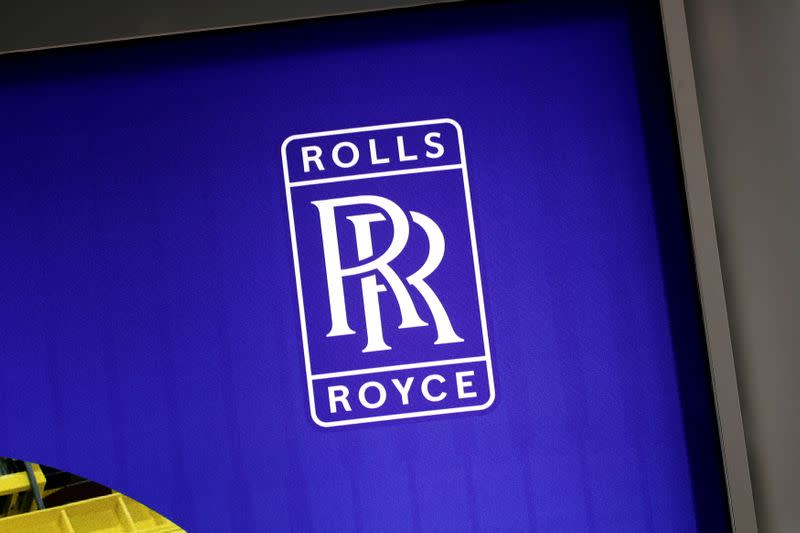 FILE PHOTO: The logo of Rolls-Royce is pictured at the World Nuclear Exhibition (WNE), the trade fair event for the global nuclear community in Villepinte near Paris