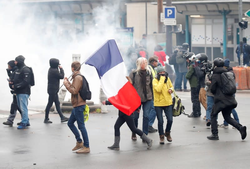 Demonstration marking the first anniversary of the "yellow vests" movement in Paris