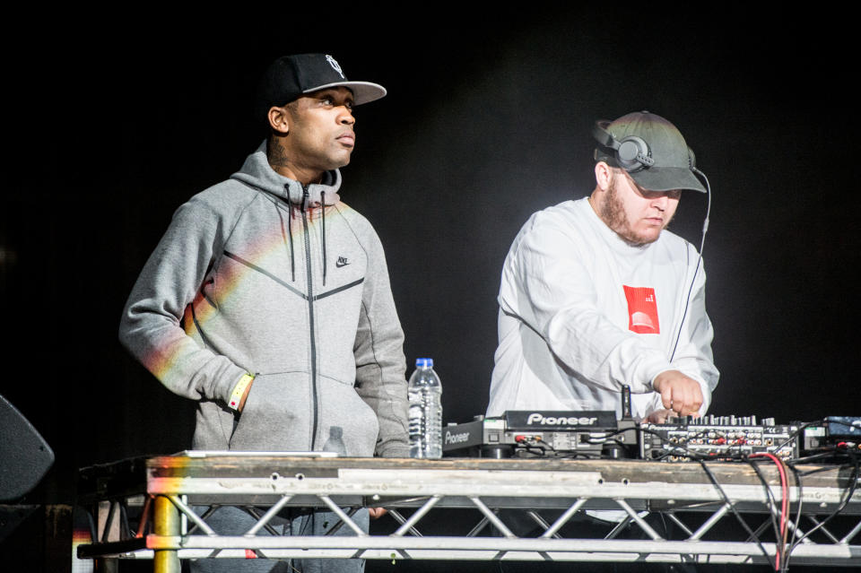 NEWPORT, ISLE OF WIGHT - SEPTEMBER 10: Wiley and DJ Maximum perform on the mainstage with Skepta during the 2nd day of Bestival 2016 at Robin Hill Country Park on September 10, 2016 in Newport, Isle of Wight. (Photo by Ollie Millington/Redferns)