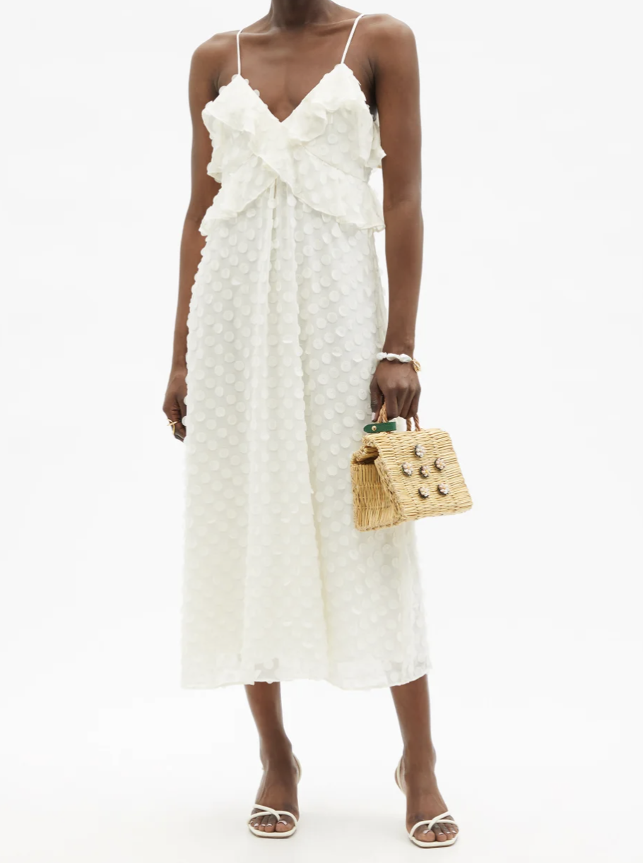 Zimmermann Ruffled Chiffon Midi Dress (Photo via Matches Fashion)