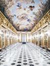 <p>We are, of course, suckers for spectacular Italian interiors (look no further than our May 2021 <a href="https://www.elledecor.com/design-decorate/house-interiors/a36028749/studio-peregalli-long-lost-milan-apartment/" rel="nofollow noopener" target="_blank" data-ylk="slk:issue;elm:context_link;itc:0;sec:content-canvas" class="link ">issue</a>), and all the more so when seen through German photographer Candida Höfer’s lens. At Frieze 2021, Sean Kelly Gallery presented Höfer’s monumental 2008 photograph <em>Palazzo Medici-Riccardi Firenze I 2,</em> depicting the Renaissance palace in all of its splendor. Though it is eerily devoid of people (a trope gleaned from her teachers, the famed photography duo <a href="https://www.tate.org.uk/art/artists/bernd-becher-and-hilla-becher-718/who-are-bechers" rel="nofollow noopener" target="_blank" data-ylk="slk:Bernd and Hilla Becher;elm:context_link;itc:0;sec:content-canvas" class="link ">Bernd and Hilla Becher</a>), the image hums with vitality.</p>