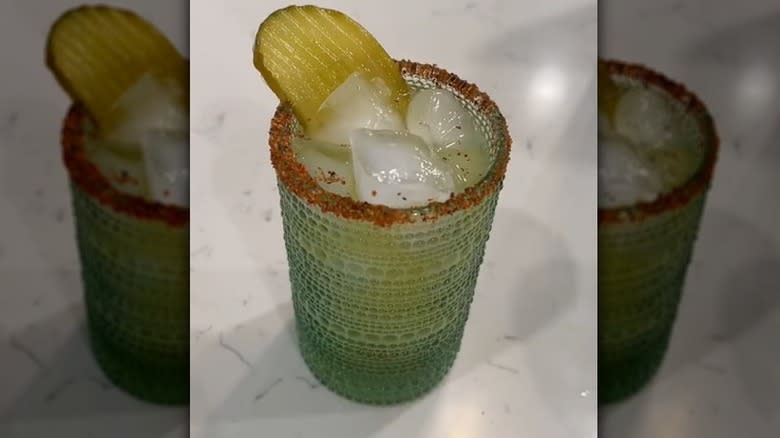 Margarita with salted rim