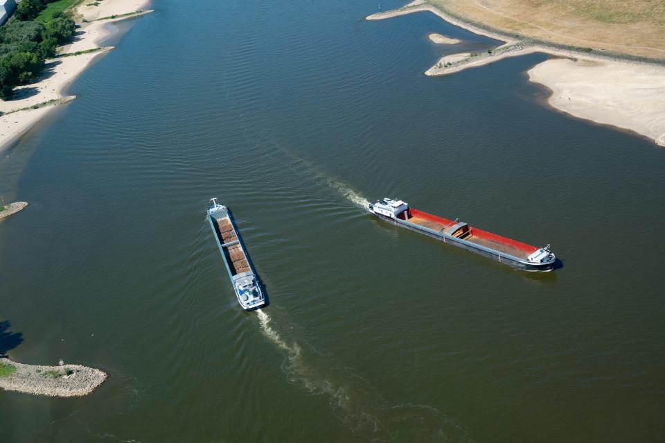 The Rhine is a major shipping route through Europe.