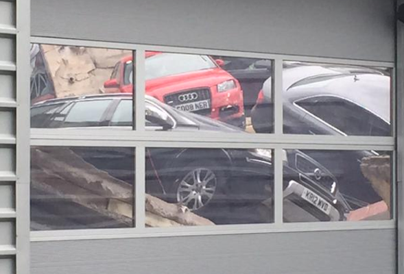 Audi showroom collapse