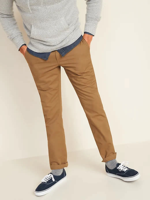 Straight Uniform Non-Stretch Chino Pants. Image via Old Navy.