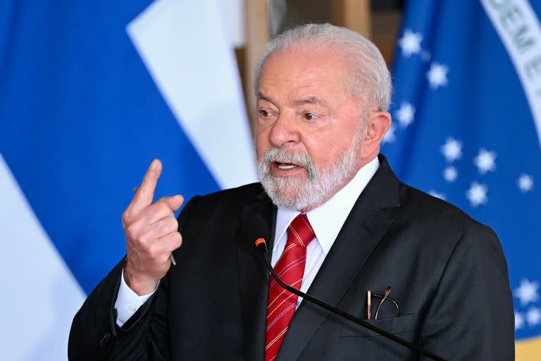 Luiz Inacio Lula da Silva, en Itamaraty, Brasilia. (EVARISTO SA / AFP)