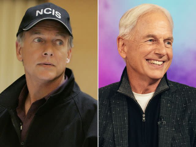 <p>Cliff Lipson/CBS Photo Archive/Getty  ; Weiss Eubanks/NBCUniversal/Getty</p> Mark Harmon as Leroy Gibbs in 'NCIS'. ; Mark Harmon on 'The Kelly Clarkson Show'