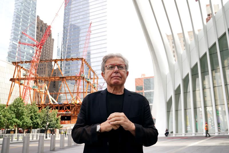 Architect Daniel Libeskind poses for a portrait at the 9/11 Memorial site