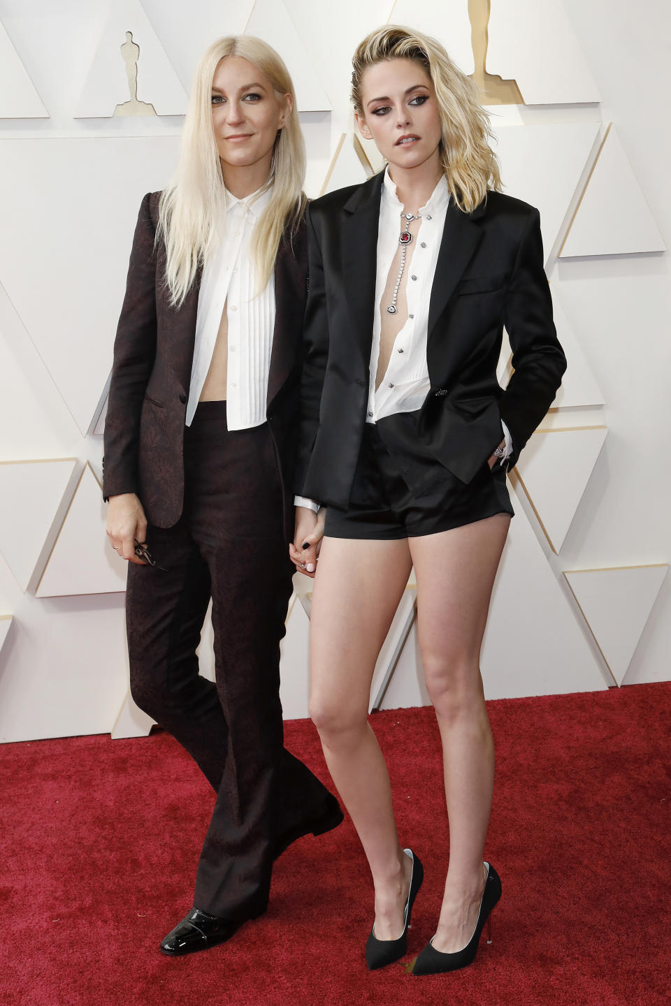 Dylan Meyer, Kristen Stewart arrives on the red carpet outside the Dolby Theater for the 94th Academy Awards in Los Angeles, USA.