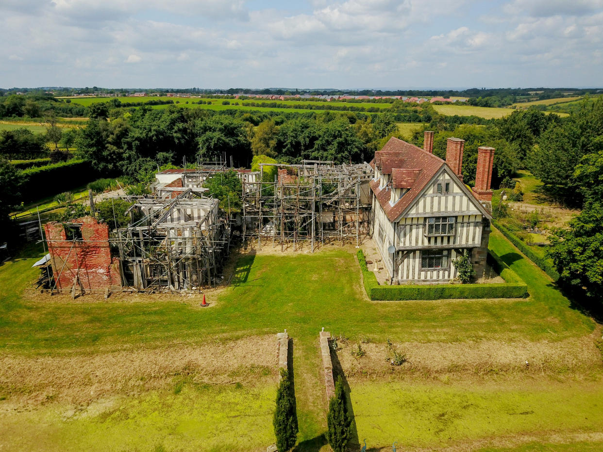 Aerial view of Sinai Park House in Burton Upon Trent where an expert historian, believes the location could hold a link to the lost treasures of the Knights Templar and perhaps even the Holy Grail itself.