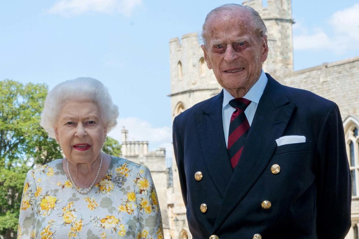 Queen Elizabeth II and Prince Philip, pose at Windsor Castle ahead of the Duke of Edinburgh's birthday: REUTERS