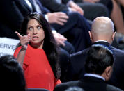 Home Secretary Priti Patel during the Conservative Party Conference at the Manchester Convention Centre. (Photo by Peter Byrne/PA Images via Getty Images)