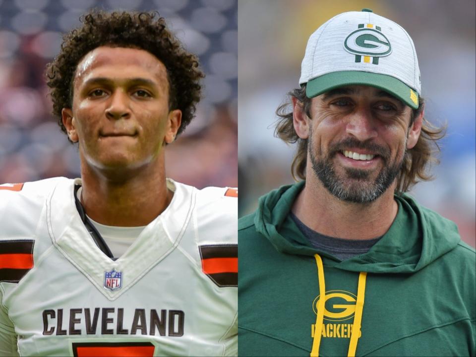 DeShone Kizer and Aaron Rodgers.