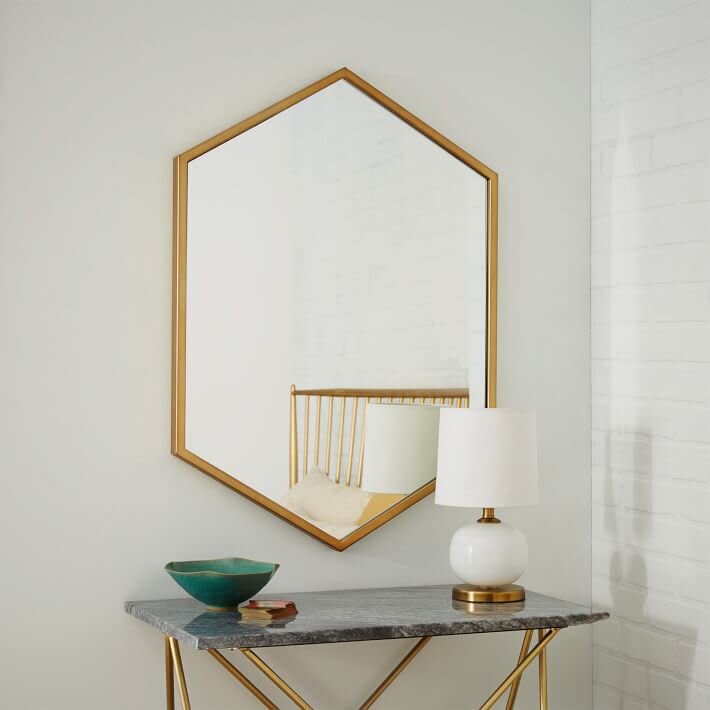 Hexagon Gold Mirror