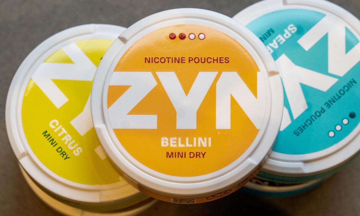 <span>Zyn is ostensibly for those trying to quit cigarettes – but younger non-smokers are also trying the packs.</span><span>Photograph: Bloomberg/Getty Images</span>