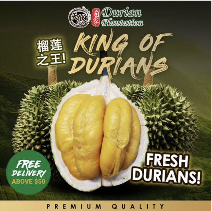 PHOTO: Shopee. [Durian Plantation] Fresh Durian 400g/1kg Delivery