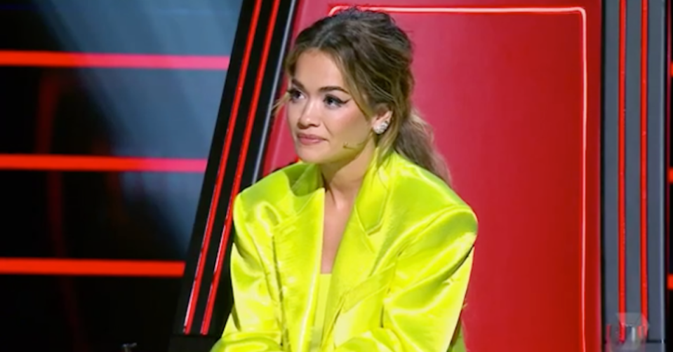 Rita Ora on set of The Voice 