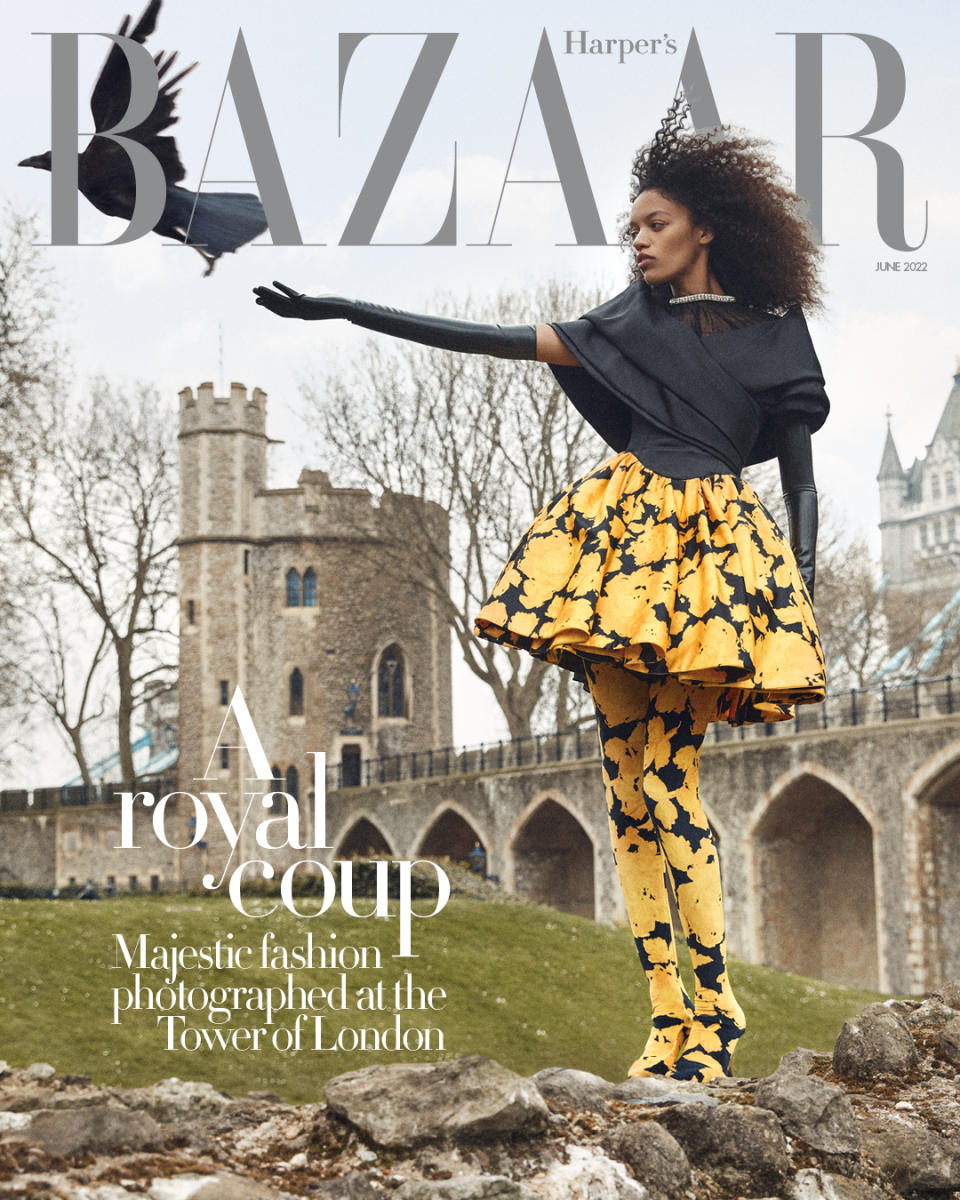 Harper’s Baazar has revealed its Platinum Jubilee issue (Harper’s Bazaar/Richard Phibbs/PA)