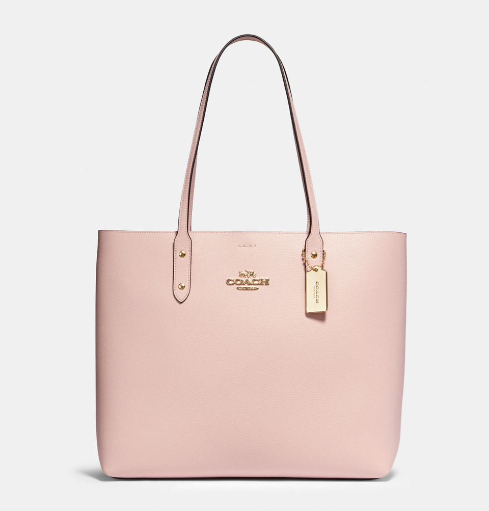 Town Tote in gold/blossom (photo via Coach Outlet)