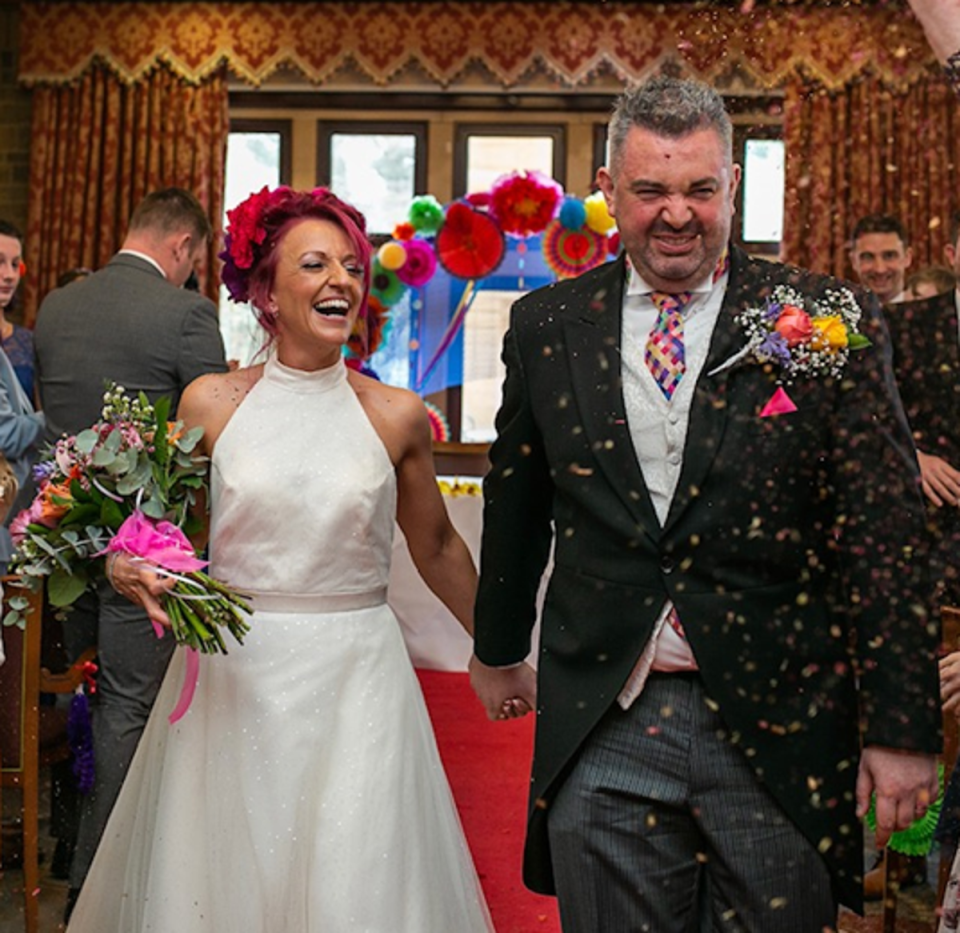 Michelle married her husband Aaron just a week before receiving brain surgery (Royal Marsden)