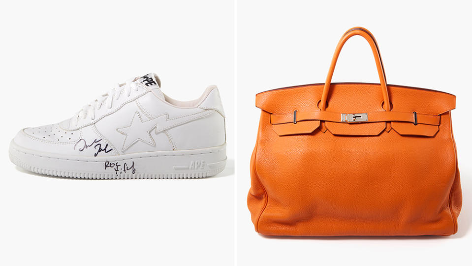 Bape STA's signed by Jay-Z; NIGO's clementine orange Birkin part of the sale