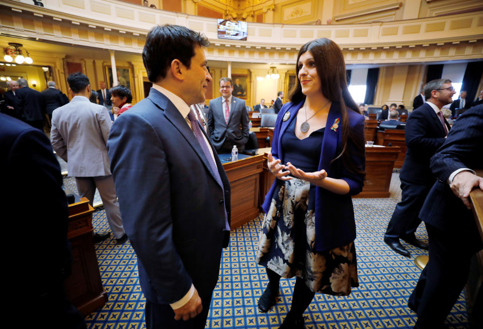 Danica Roem, shown in 2020, is the first transgender person to be elected to Virginia's Senate. 