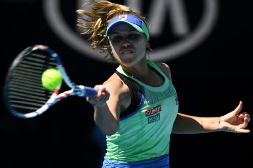 Sofia Kenin of the US shocked Australia's world number one Ashleigh Barty in the semi-finals of the Australian Open tennis tournament in Melbourne