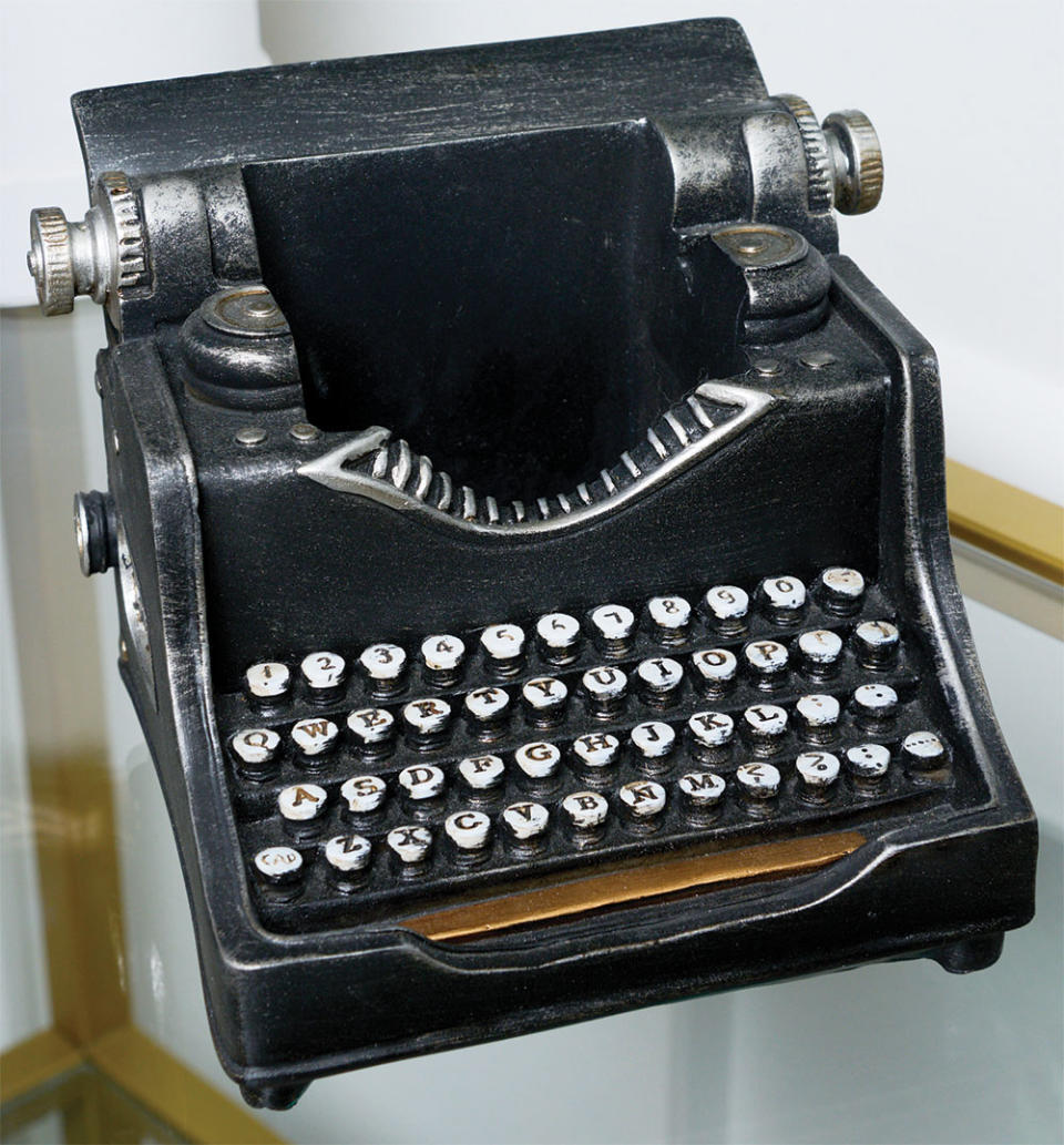 Yvonne Orji has many items in her office that bring her joy, like this Vintage typewriter pen holder.