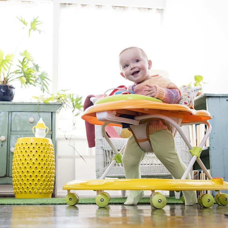 <p>If there's a baby in an American household, there's usually a baby walker to help them learn how to get comfortable standing. Canadians would be shocked at the sight, though: <a href="http://www.huffingtonpost.ca/2015/11/20/why-are-baby-walkers-banned-in-canada_n_8609678.html" rel="nofollow noopener" target="_blank" data-ylk="slk:Walkers were actually banned;elm:context_link;itc:0;sec:content-canvas" class="link ">Walkers were actually banned</a> in the country in 2004 after the Consumer Products Safety Commission found they cause more injuries than any other children's product and may delay motor and mental development. Canadians can actually be fined or jailed just for having one in their home.</p>