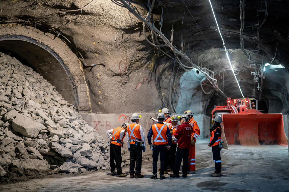 The Chuquicamata underground mine of Codelco, at Antofagasta, Chile. Shares in the FTSE 100 miner fell following the interim results. Photo: Reuters 