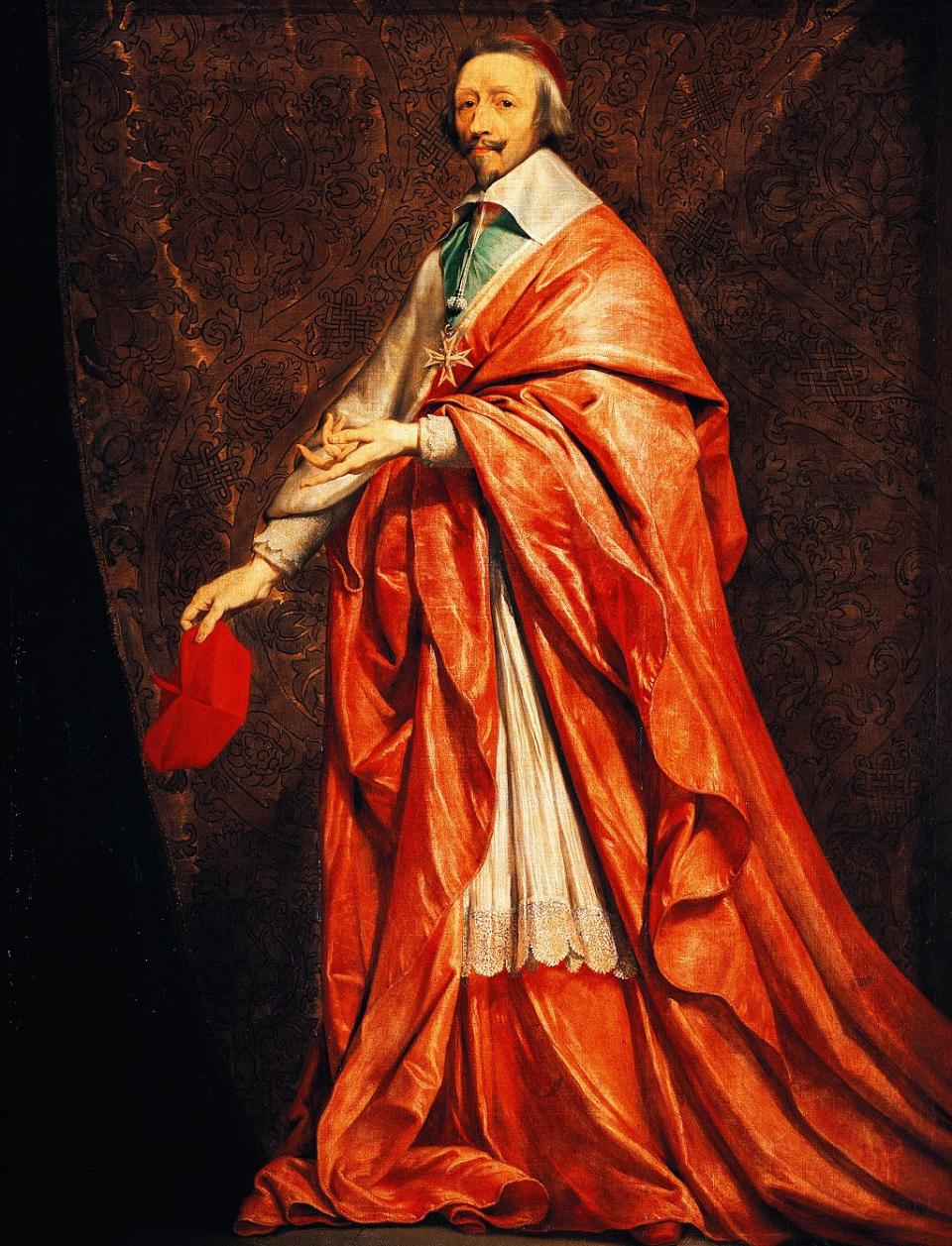 Armand-Jean du Plessis (Paris, 1585-1642), pol&#xed;tico franc&#xe9;s y obispo cat&#xf3;lico, conocido como cardenal Richelieu, pintado por Philippe De Champaigne.