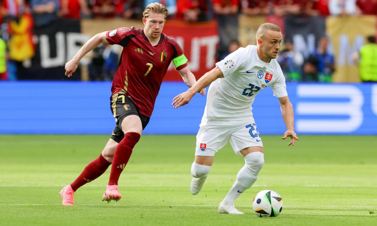 <span>Stanislav Lobotka will be crucial to Slovakia’s hopes of upsetting England on Sunday.</span><span>Photograph: DeFodi Images/Getty Images</span>