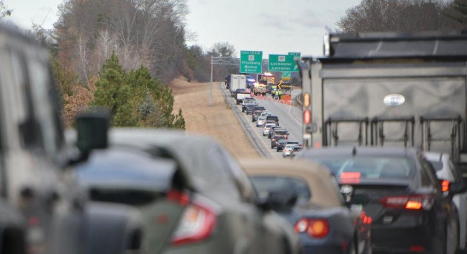 Traffic was initially detoured, with one lane eventually opening following a fatal crash Monday in the northbound lanes of Interstate 190 near the Route 117 interchange in Lancaster.