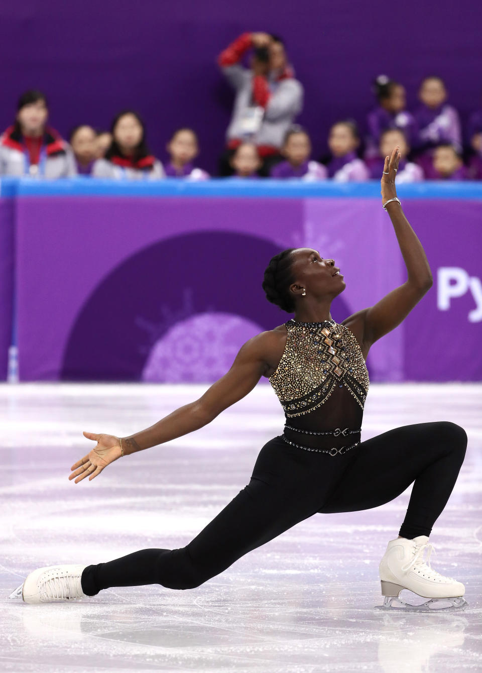 <p>Mae Berenice Meite of France competes in the Figure Skating Team Event  Ladies Short Program on day two of the PyeongChang 2018 Winter Olympic Games at Gangneung Ice Arena on February 11, 2018 in Gangneung, South Korea. (Photo by Jamie Squire/Getty Images) </p>