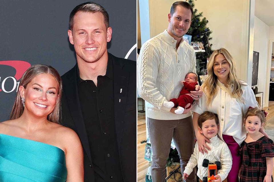 <p>Christopher Polk/Variety via Getty; Shawn Johnson/Instagram</p> Shawn Johnson and Andrew East (L), Shawn Johnson and Andrew East with Barrett, Jett and Drew (R)