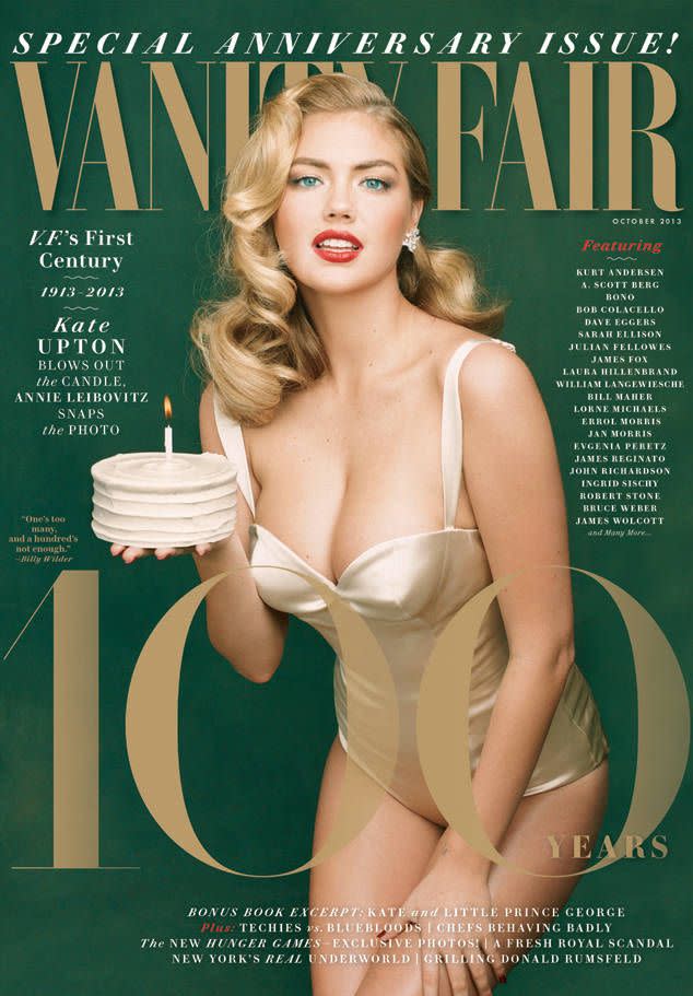 Kate Upton auf dem Cover der 100. Jubiläumsausgabe der „Vanity Fair“ im Oktober 2013. (Bild: Vanity Fair)