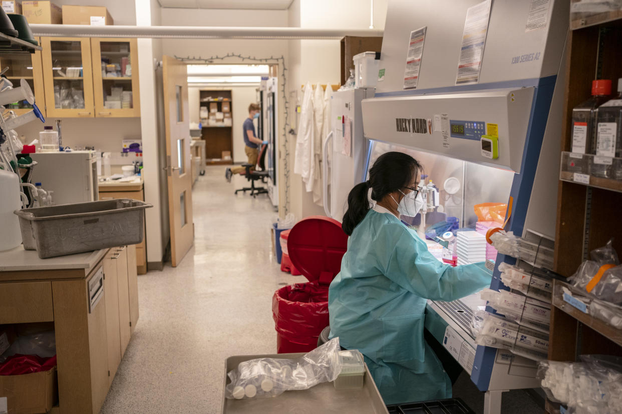 A worker in a lab.