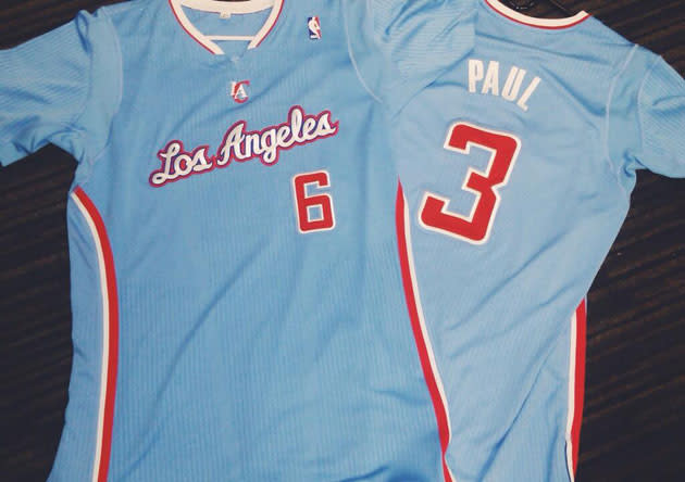 The Clippers introduce San Diego-styled powder blue (sadly sleeved)  alternate jerseys (Photos)