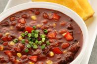 <p>If you don’t think one bean is enough, this recipe has three. Black, kidney and Great Northern beans round out this hearty chili. There’s no meat here, making this one of <a href="https://www.thedailymeal.com/cook/50-vegetarian-recipes-meatless-mondays-or-any-other-time-slideshow?referrer=yahoo&category=beauty_food&include_utm=1&utm_medium=referral&utm_source=yahoo&utm_campaign=feed" rel="nofollow noopener" target="_blank" data-ylk="slk:the best cheap and easy vegetarian recipes;elm:context_link;itc:0;sec:content-canvas" class="link ">the best cheap and easy vegetarian recipes</a>.</p> <p><a href="https://www.thedailymeal.com/recipes/three-bean-chili-recipe-0?referrer=yahoo&category=beauty_food&include_utm=1&utm_medium=referral&utm_source=yahoo&utm_campaign=feed" rel="nofollow noopener" target="_blank" data-ylk="slk:For the Three Bean Chili Recipe, click here.;elm:context_link;itc:0;sec:content-canvas" class="link ">For the Three Bean Chili Recipe, click here.</a></p>