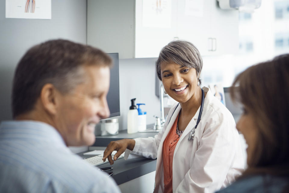 Offering to find a doctor or dentist for your partner, and setting up an appointment for them, can get the ball rolling. (Photo: Cavan Images via Getty Images)