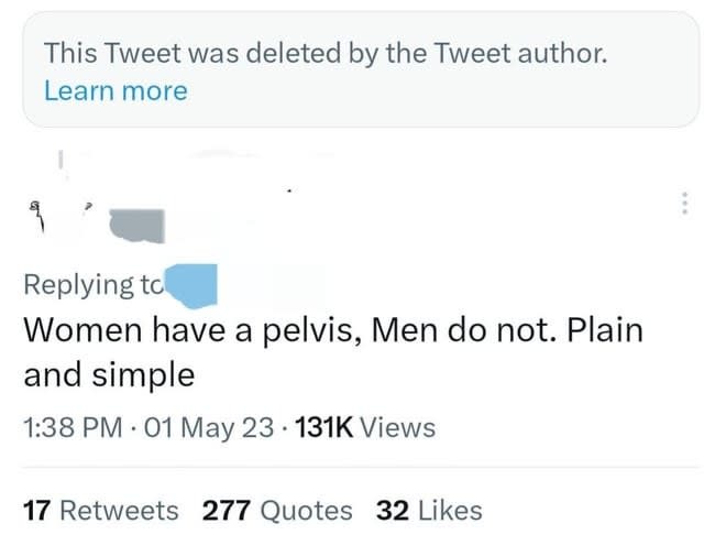 women have a pelvis men do not plain and simple