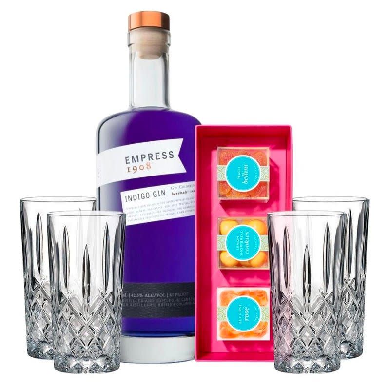 1908 Gin with Sugarfina 3-Piece Bento Box & Waterford Markham HiBall