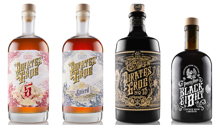 Pirates Grog Rum bottles