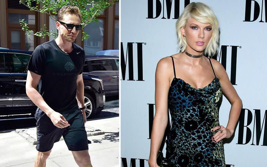 Tom Hiddleston/Taylor Swift. Photos: Getty Images.