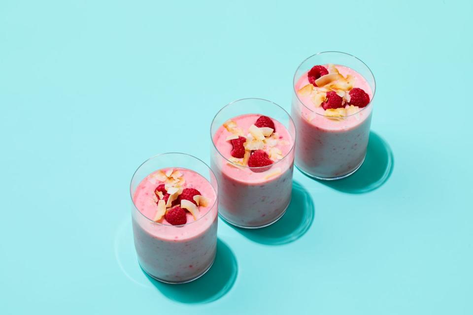 <p>This creamy smoothie is made with an immersion blender for faster prep and easy cleanup!</p><p>Get the <a href="https://www.goodhousekeeping.com/food-recipes/a34465353/coconut-raspberry-smoothie-recipe/" rel="nofollow noopener" target="_blank" data-ylk="slk:Coconut Raspberry Smoothie recipe;elm:context_link;itc:0;sec:content-canvas" class="link "><strong>Coconut Raspberry Smoothie recipe</strong></a><em>.</em></p><p><strong>RELATED: </strong><a href="https://www.goodhousekeeping.com/appliances/blender-reviews/g2067/best-immersion-blender/" rel="nofollow noopener" target="_blank" data-ylk="slk:7 Best Immersion Blenders of 2023, According to Testing;elm:context_link;itc:0;sec:content-canvas" class="link ">7 Best Immersion Blenders of 2023, According to Testing</a><br></p>