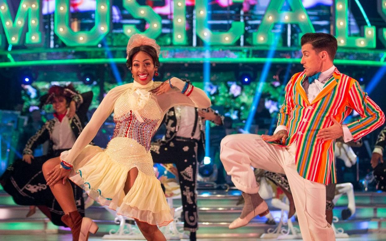 Alexandra Burke and partner Gorka Marquez during Saturday's episode of Strictly Come Dancing - PA